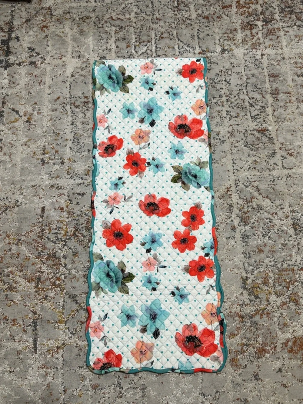 Pioneer Woman Reversible Quilted Table Runner Vintage Bloom